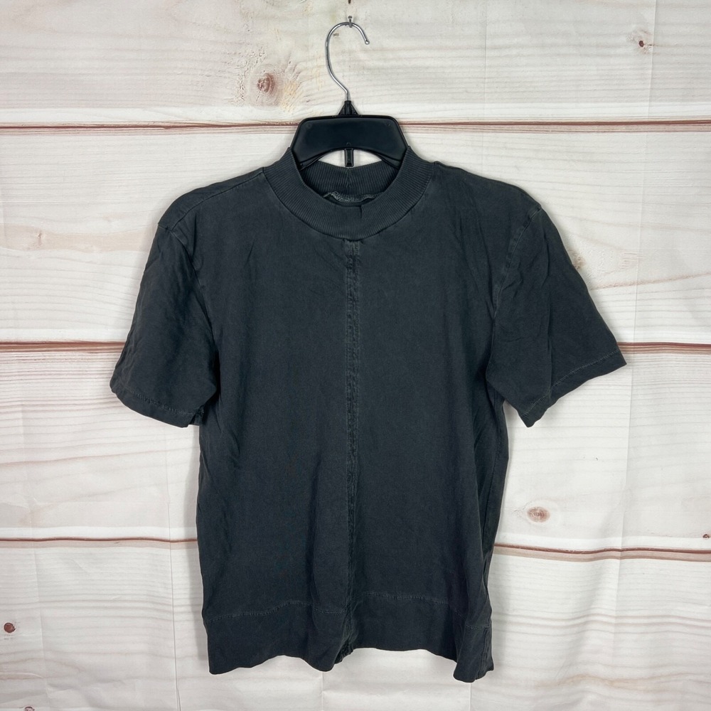 By Anthropologie Top Womens XS Gray Crew Neck T-Shirt Short Sleeve Cotton‎ Knit